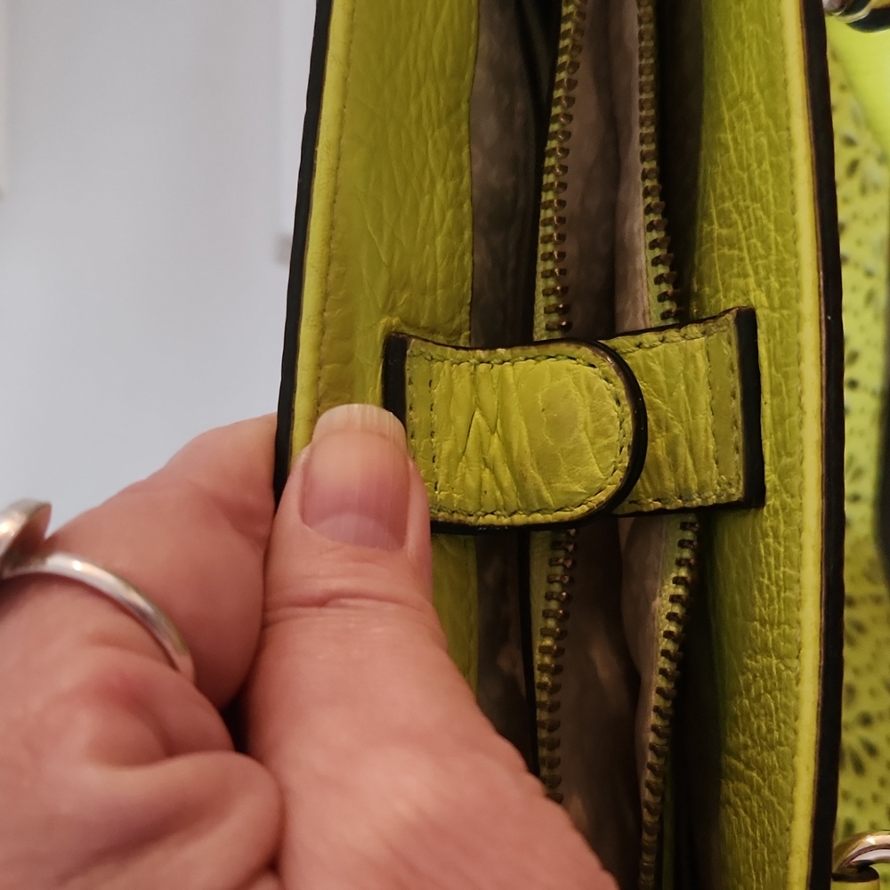 FIRM LAST DISCOUNT!! Kate Spade Neon Leather satchel with removable strap - Picture 9 of 13